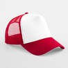 Trucker cap - B640:Classic Red, front: 100% cotton / back: 100% nylon, White, One Size